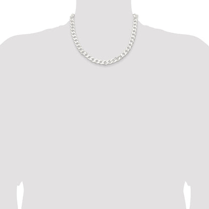 18 Inch Sterling Silver 9.3mm Curb Chain Necklace