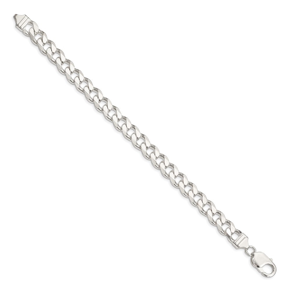 9 Inch Sterling Silver 9.3mm Curb Chain Bracelet
