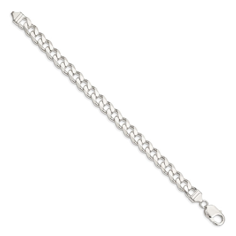 9 Inch Sterling Silver 9.3mm Curb Chain Bracelet