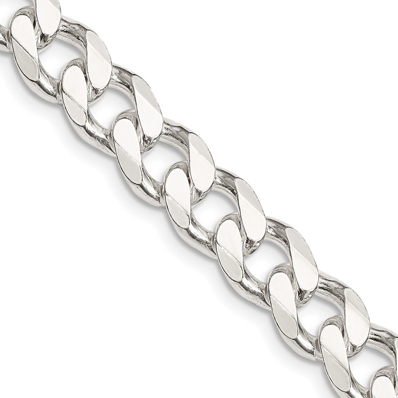 30 Inch Sterling Silver 9.3mm Curb Chain Necklace