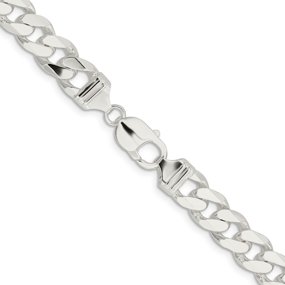 28 Inch Sterling Silver 11mm Curb Chain Necklace