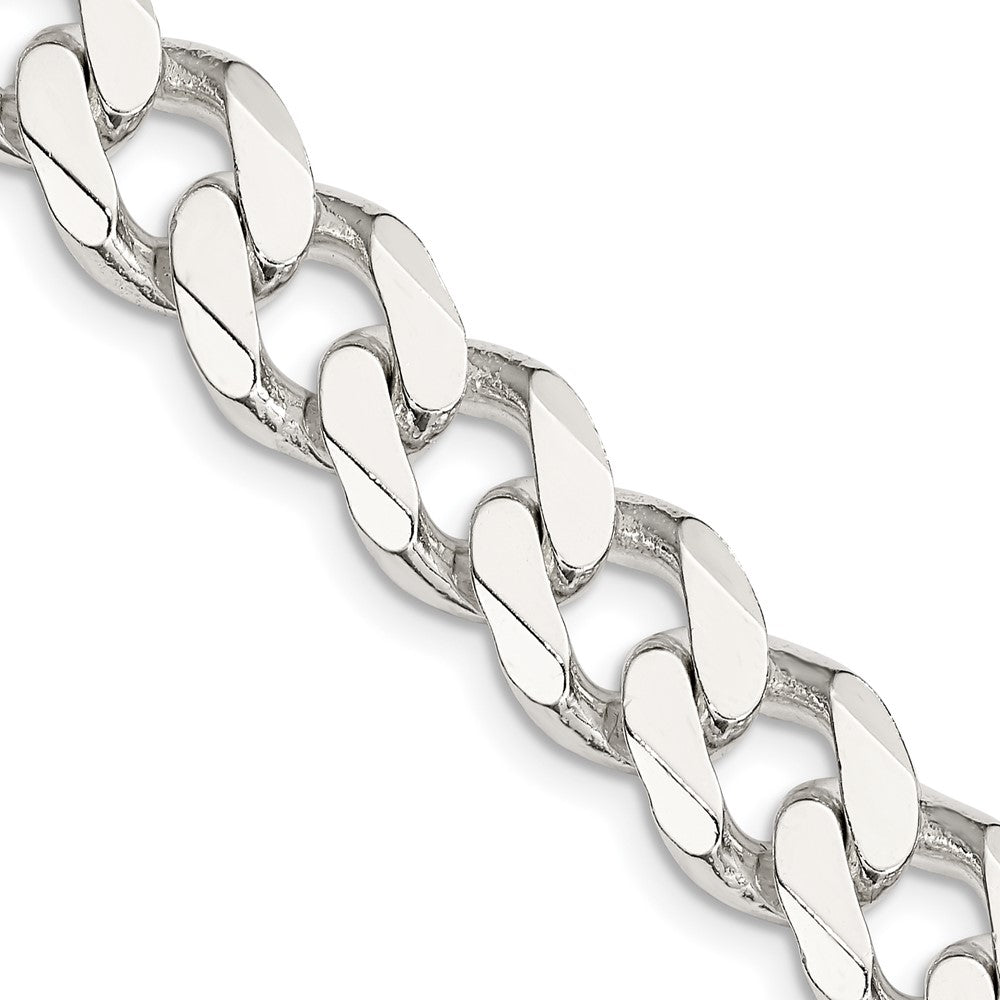 28 Inch Sterling Silver 11mm Curb Chain Necklace