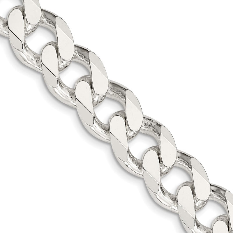 28 Inch Sterling Silver 13mm Curb Chain Necklace