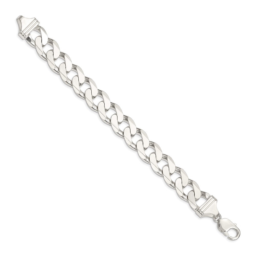 9 Inch Sterling Silver 14.5mm Curb Chain Bracelet