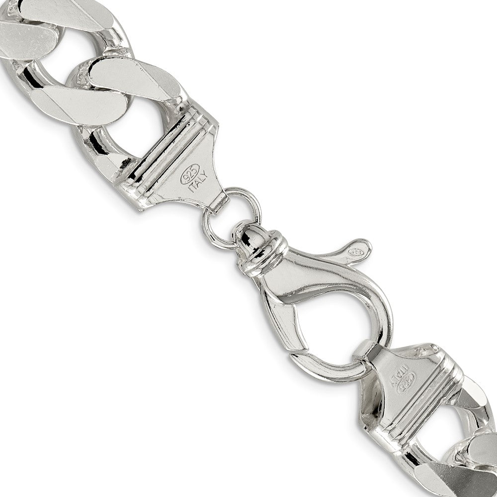 28 Inch Sterling Silver 16.25mm Curb Chain Necklace