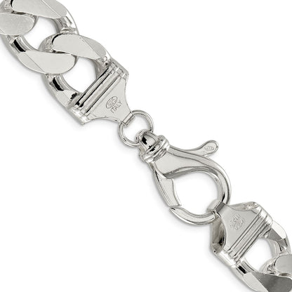 28 Inch Sterling Silver 16.25mm Curb Chain Necklace