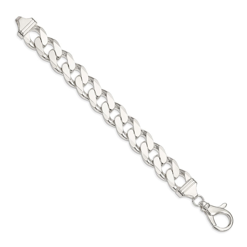 8 Inch Sterling Silver 16.25mm Curb Chain Bracelet