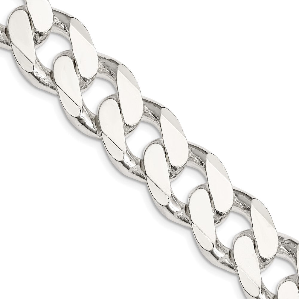 28 Inch Sterling Silver 16.25mm Curb Chain Necklace