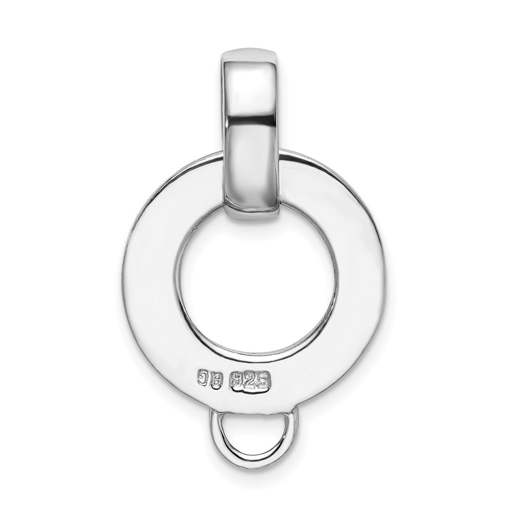 Sterling Silver Amore La Vita Rhodium-Plated Polished Open Circle Charm Holder Pendant