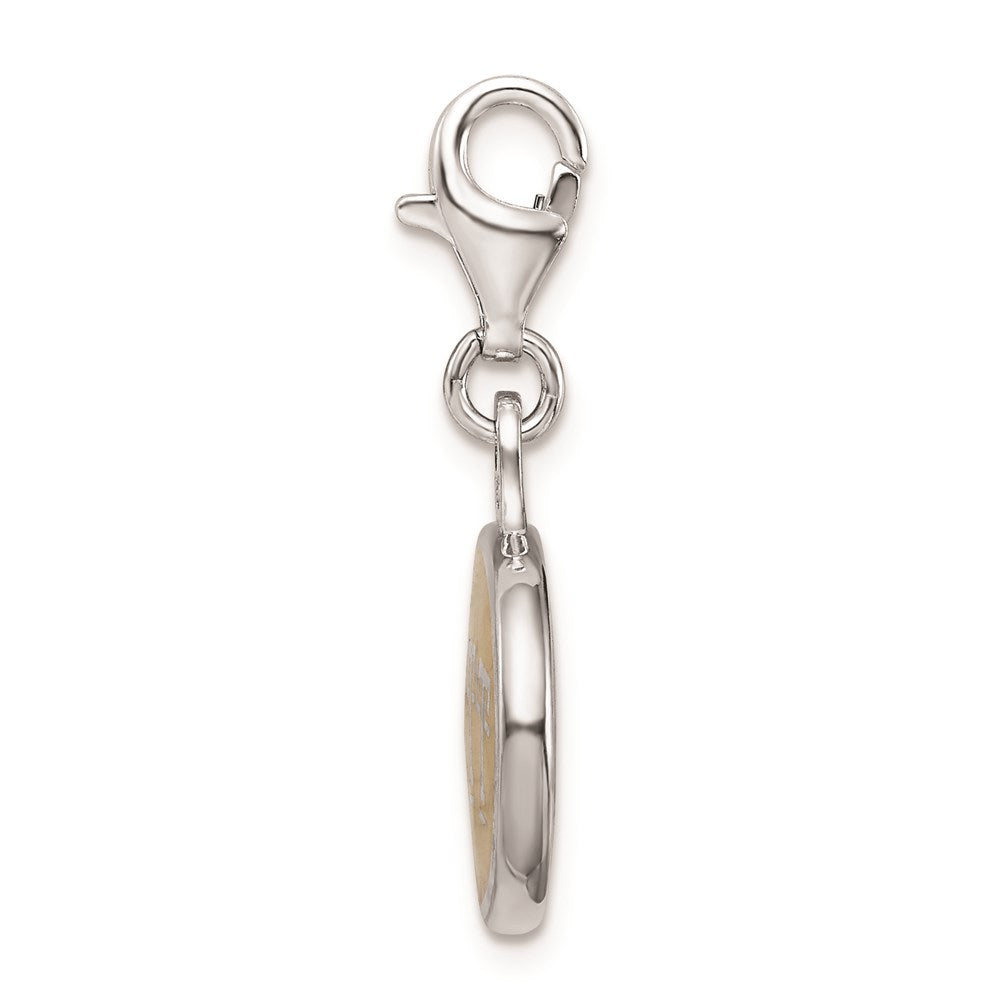 Sterling Silver Enamel Univ. Of Pittsburgh W/ Lobster Clasp Charm