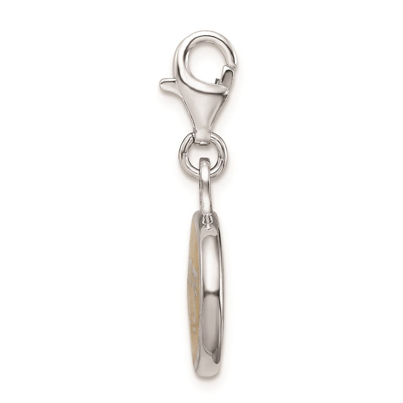 Sterling Silver Enamel Univ. Of Pittsburgh W/ Lobster Clasp Charm