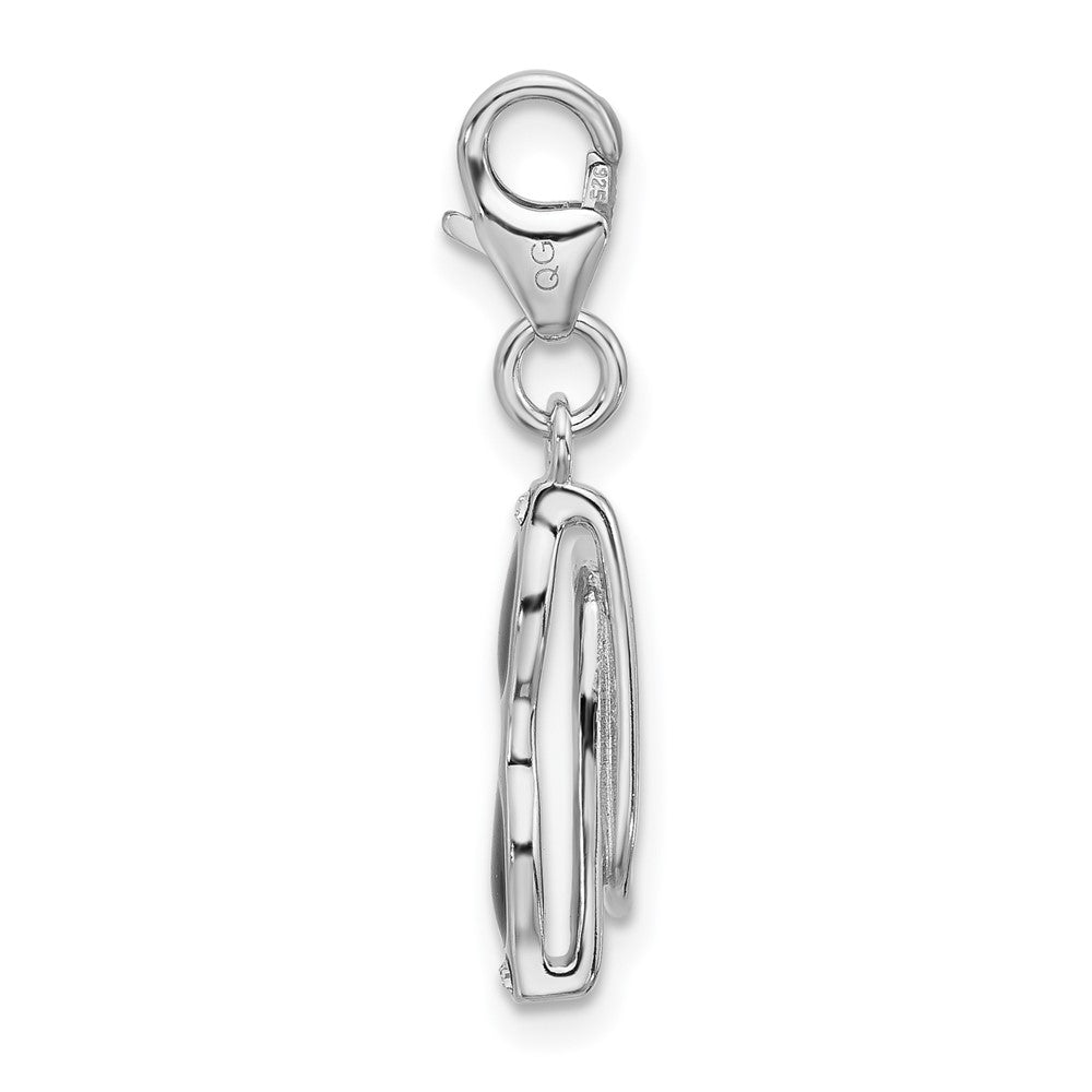 Sterling Silver Amore La Vita Rhodium-Plated Enameled 3-D Sunglasses Charm