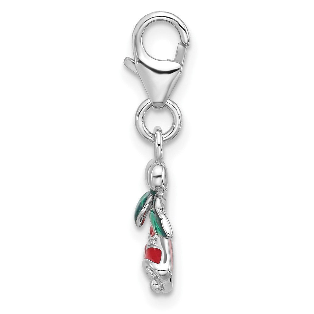 Sterling Silver Amore La Vita Rhodium-Plated Enameled Christmas Bells Charm