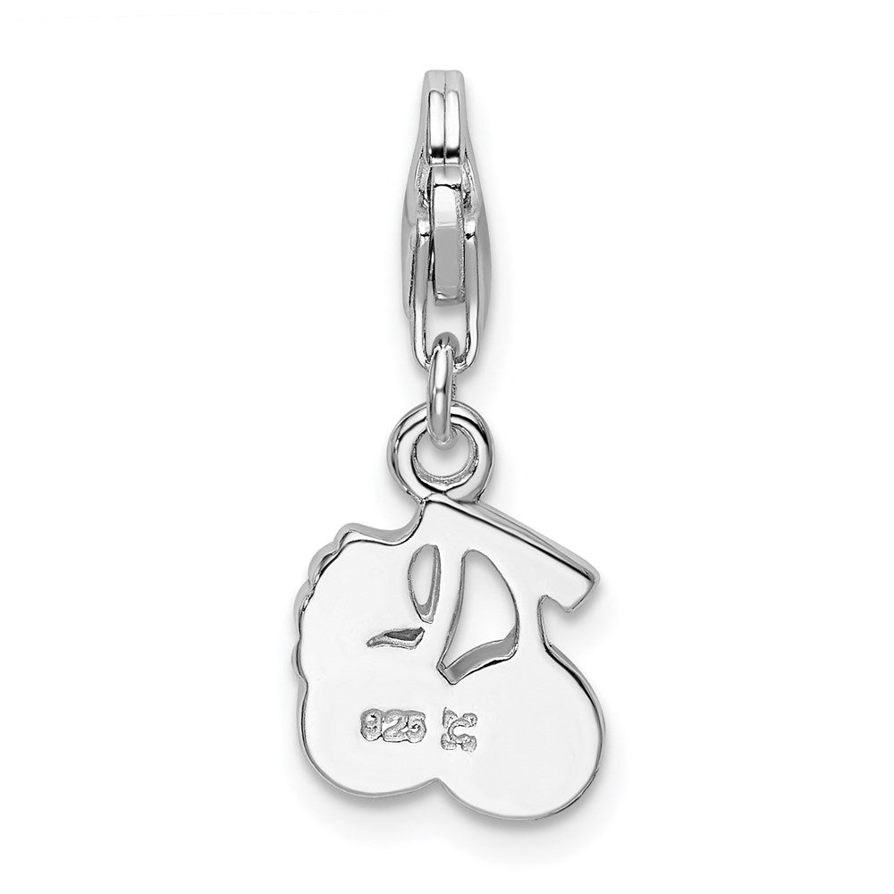 Sterling Silver Rh Swarovski Crystals Cherries W/Lobster Clasp Charm