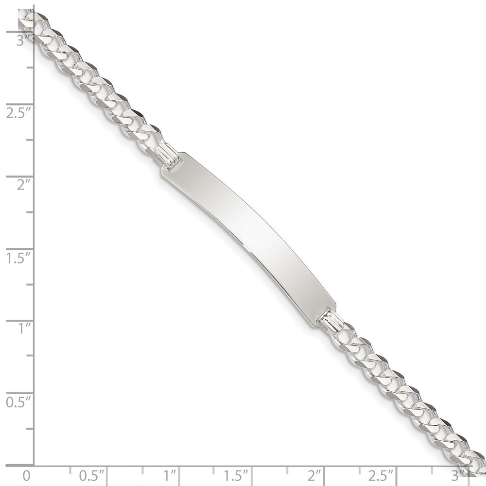 Sterling Silver Curb Link Id Bracelet