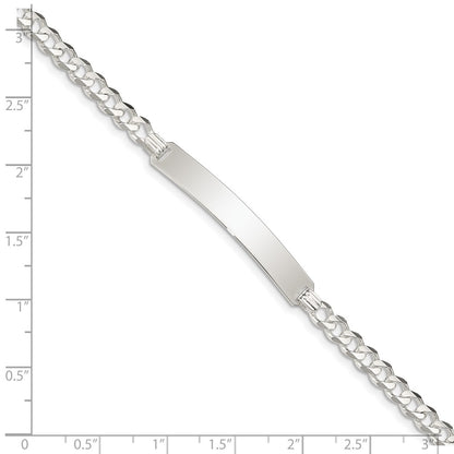 Sterling Silver Curb Link Id Bracelet