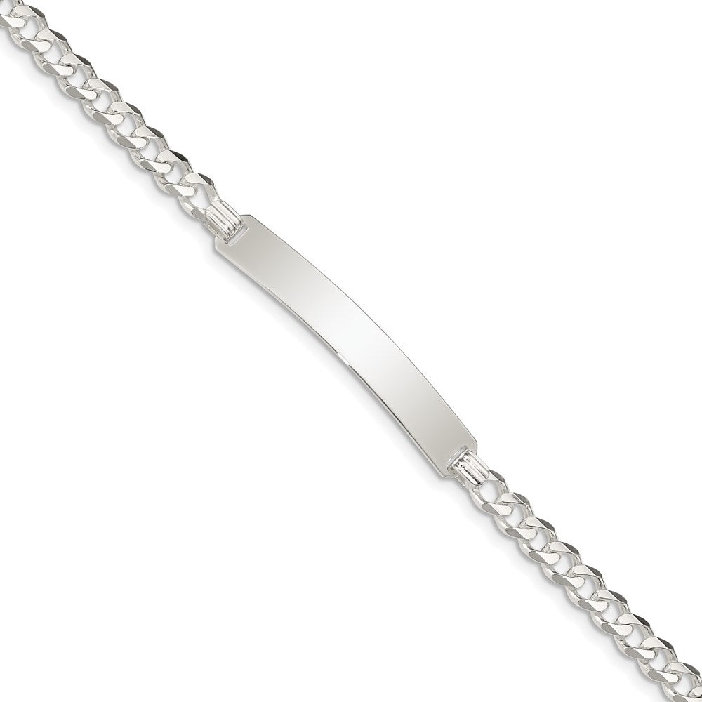 Sterling Silver Curb Link Id Bracelet