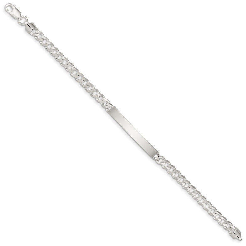 8 Inch Sterling Silver Curb Id Bracelet