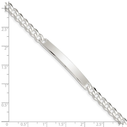 Sterling Silver Curb Id Chain Bracelet
