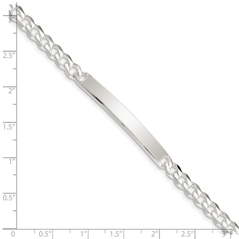 Sterling Silver Curb Id Chain Bracelet