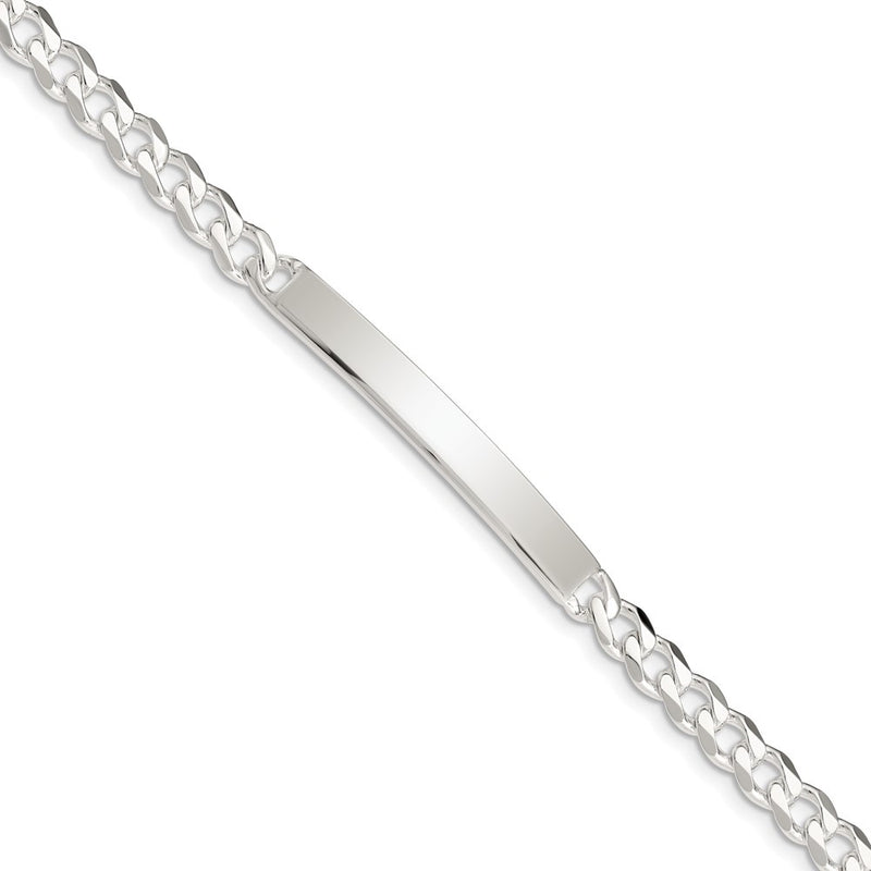 Sterling Silver Curb Id Chain Bracelet