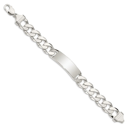 8.5 Inch Sterling Silver Curb Link Id Bracelet