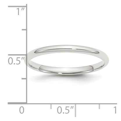 Sterling Silver 2mm Comfort Fit Size 12.5 Band