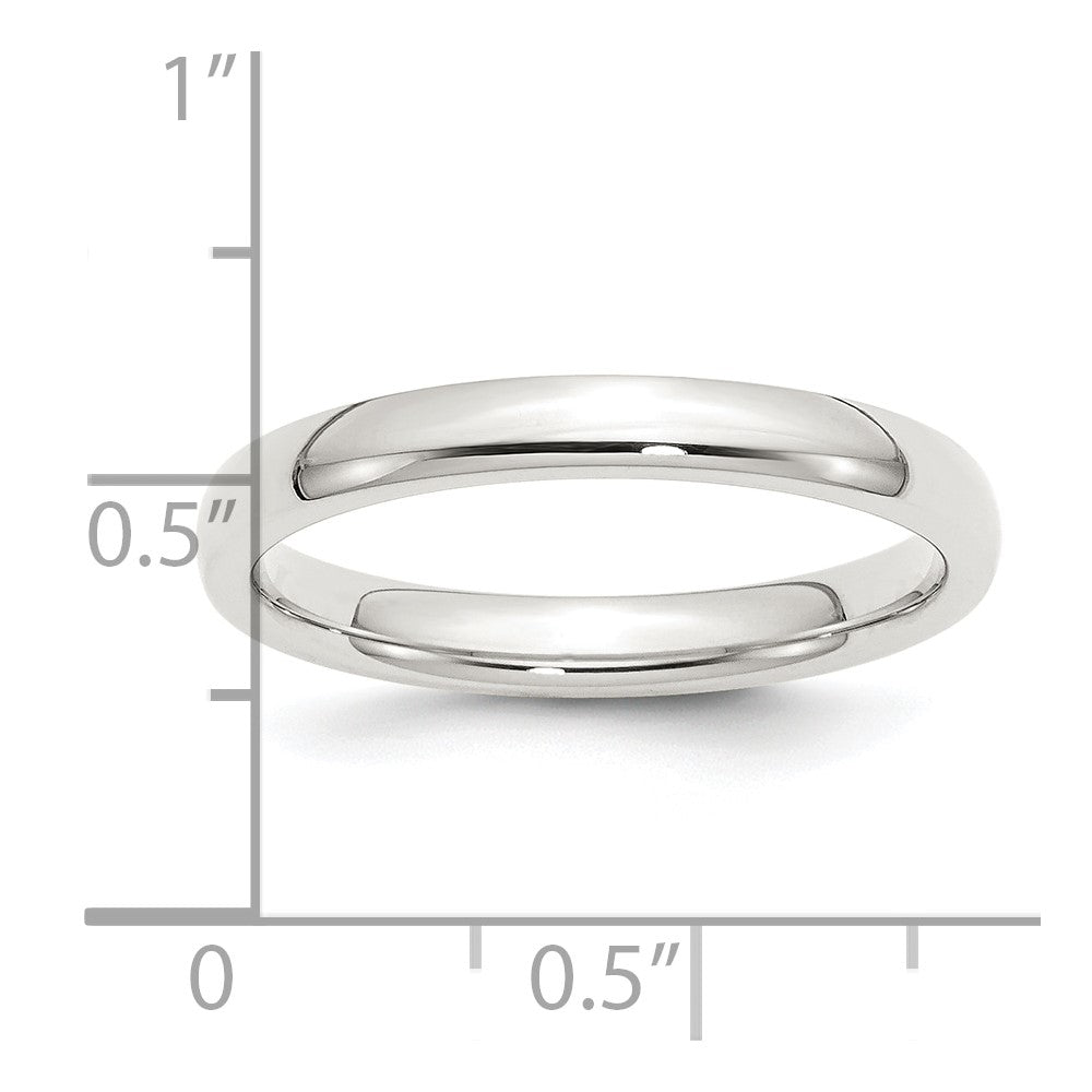 Sterling Silver 3mm Comfort Fit Size 12 Band