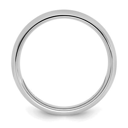Sterling Silver Rhodium-Plated 3mm Comfort Fit Band