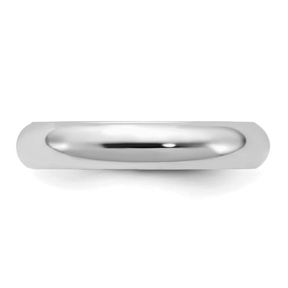 Sterling Silver Rhodium-Plated 4mm Comfort Fit Band
