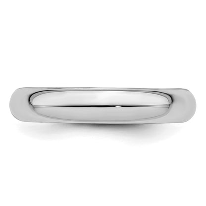 Sterling Silver Rhodium-Plated 4mm Comfort Fit Band