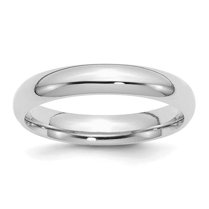 Sterling Silver Rhodium-Plated 4mm Comfort Fit Band