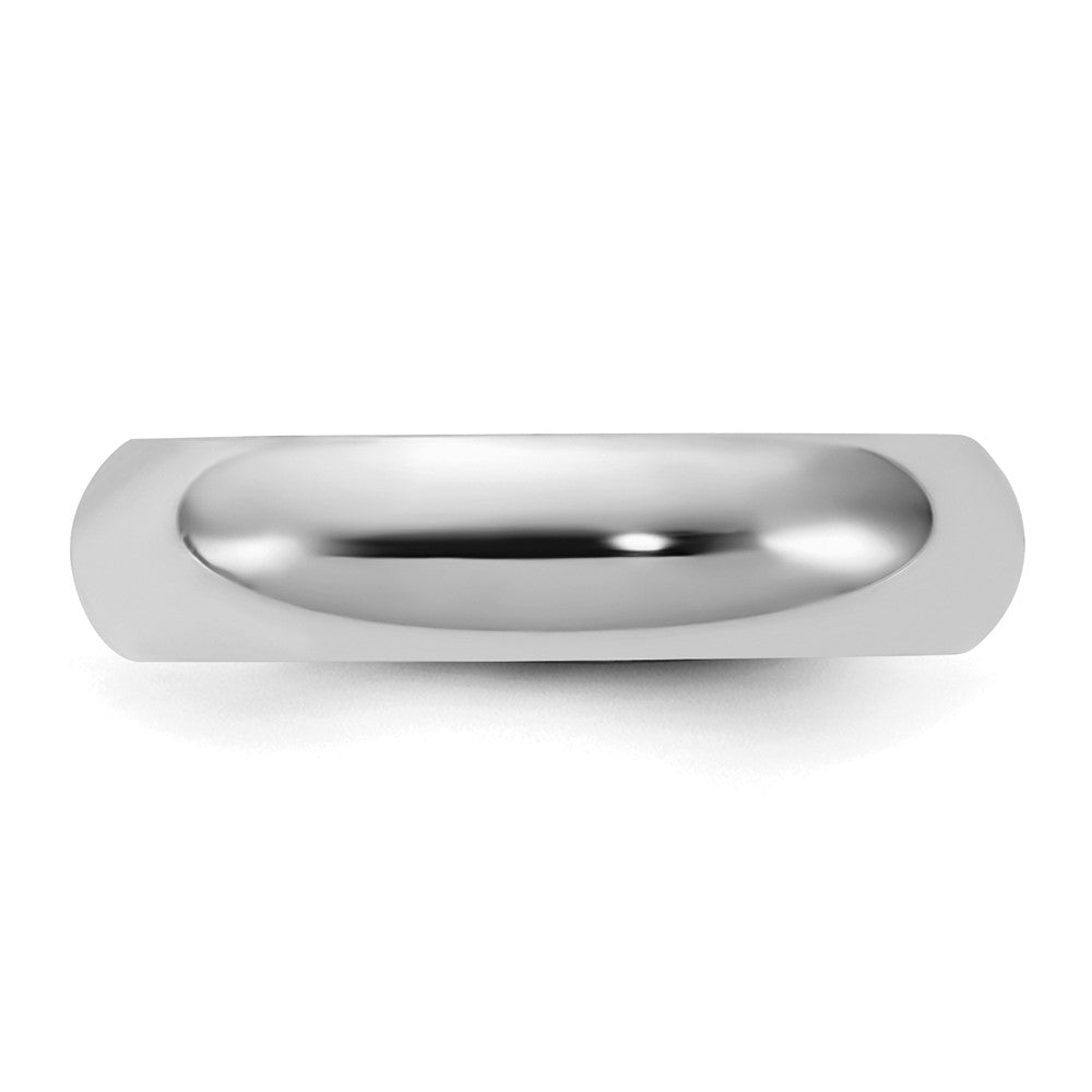 Sterling Silver Rhodium-Plated 5mm Comfort Fit Band