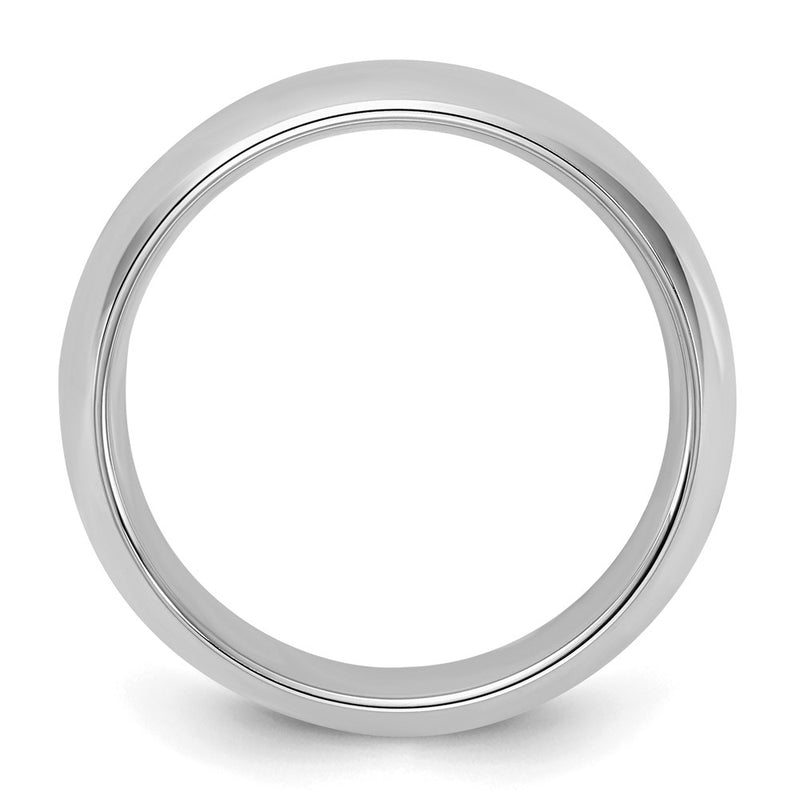 Sterling Silver Rhodium-Plated 6mm Comfort Fit Band