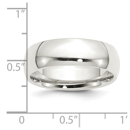 Sterling Silver 7mm Comfort Fit Size 11 Band