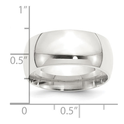 Sterling Silver 10mm Comfort Fit Size 5.5 Band