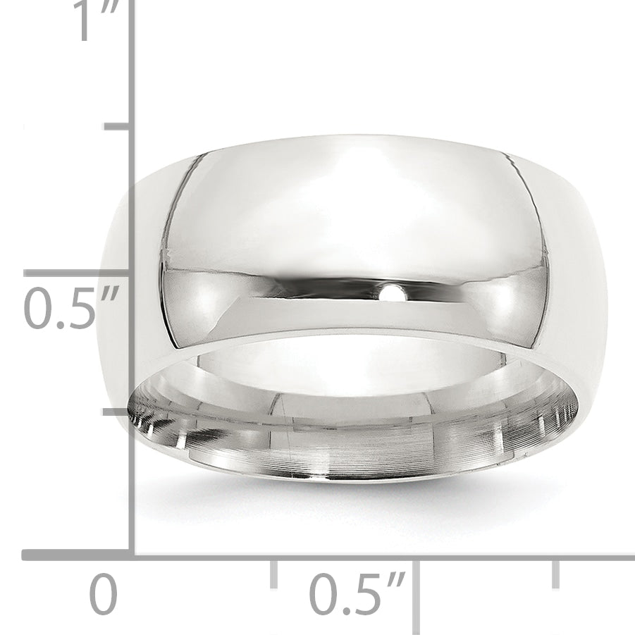 Sterling Silver 10mm Comfort Fit Size 4.5 Band