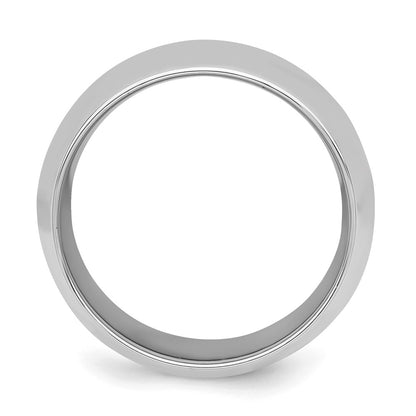 Sterling Silver Rhodium-Plated 10mm Comfort Fit Band