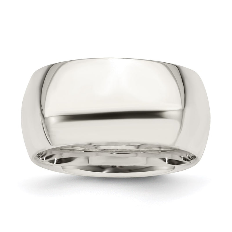Sterling Silver 10mm Comfort Fit Size 11.5 Band
