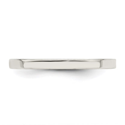 Sterling Silver 2mm Comfort Fit Flat Size 12 Band
