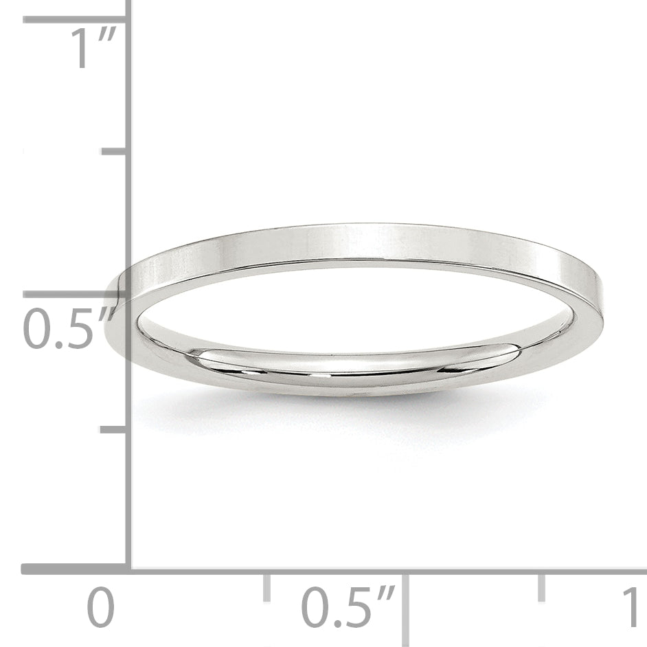 Sterling Silver 2mm Comfort Fit Flat Size 4.5 Band