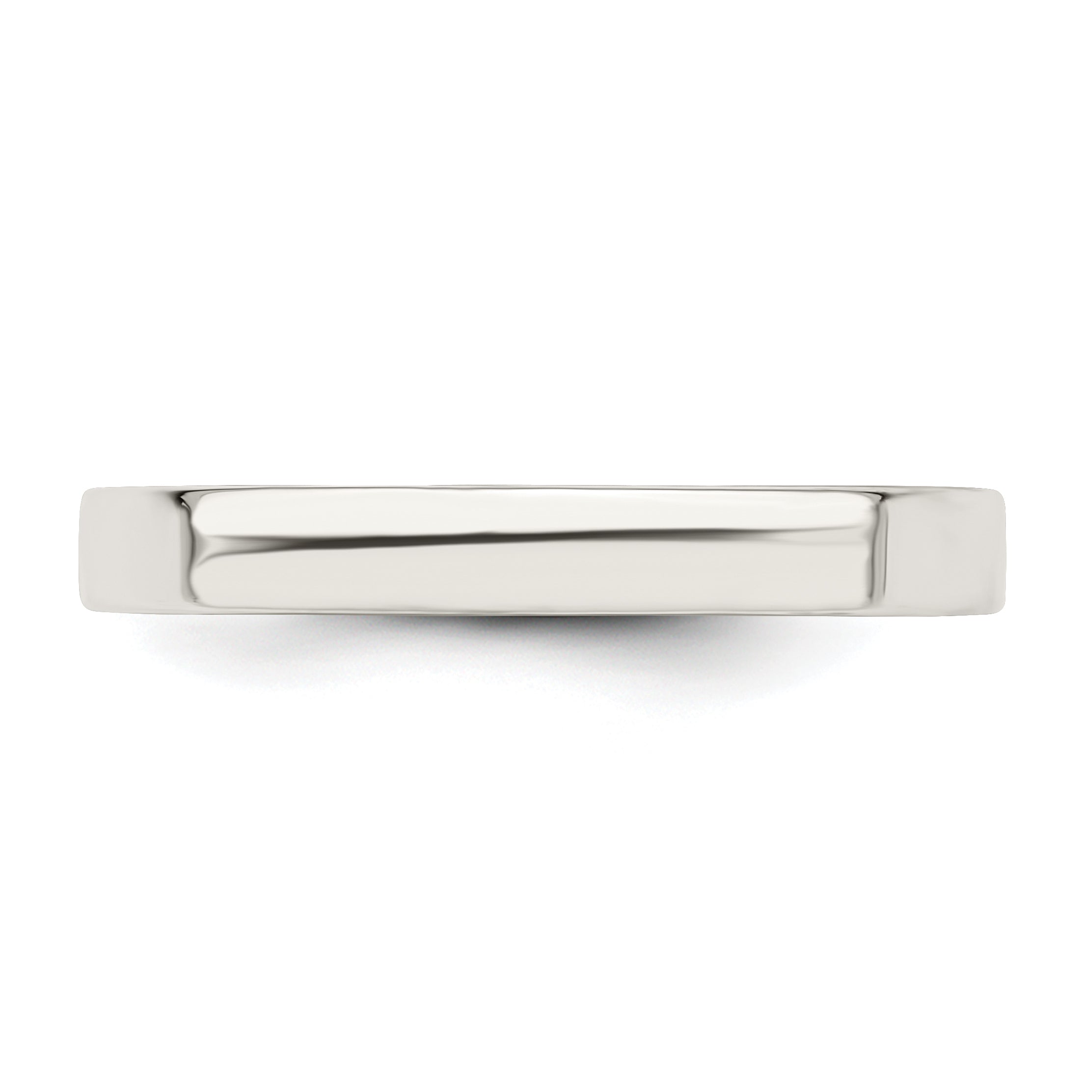 Sterling Silver 3mm Comfort Fit Flat Size 7.5 Band