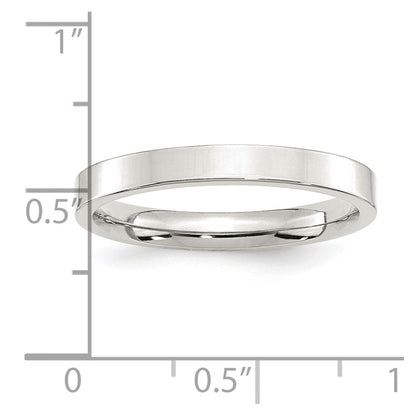 Sterling Silver 3mm Comfort Fit Flat Size 13.5 Band
