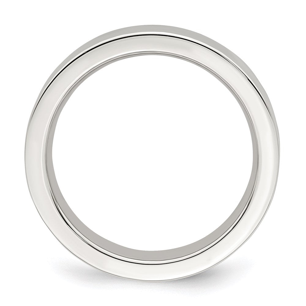 Sterling Silver 4mm Comfort Fit Flat Size 13 Band