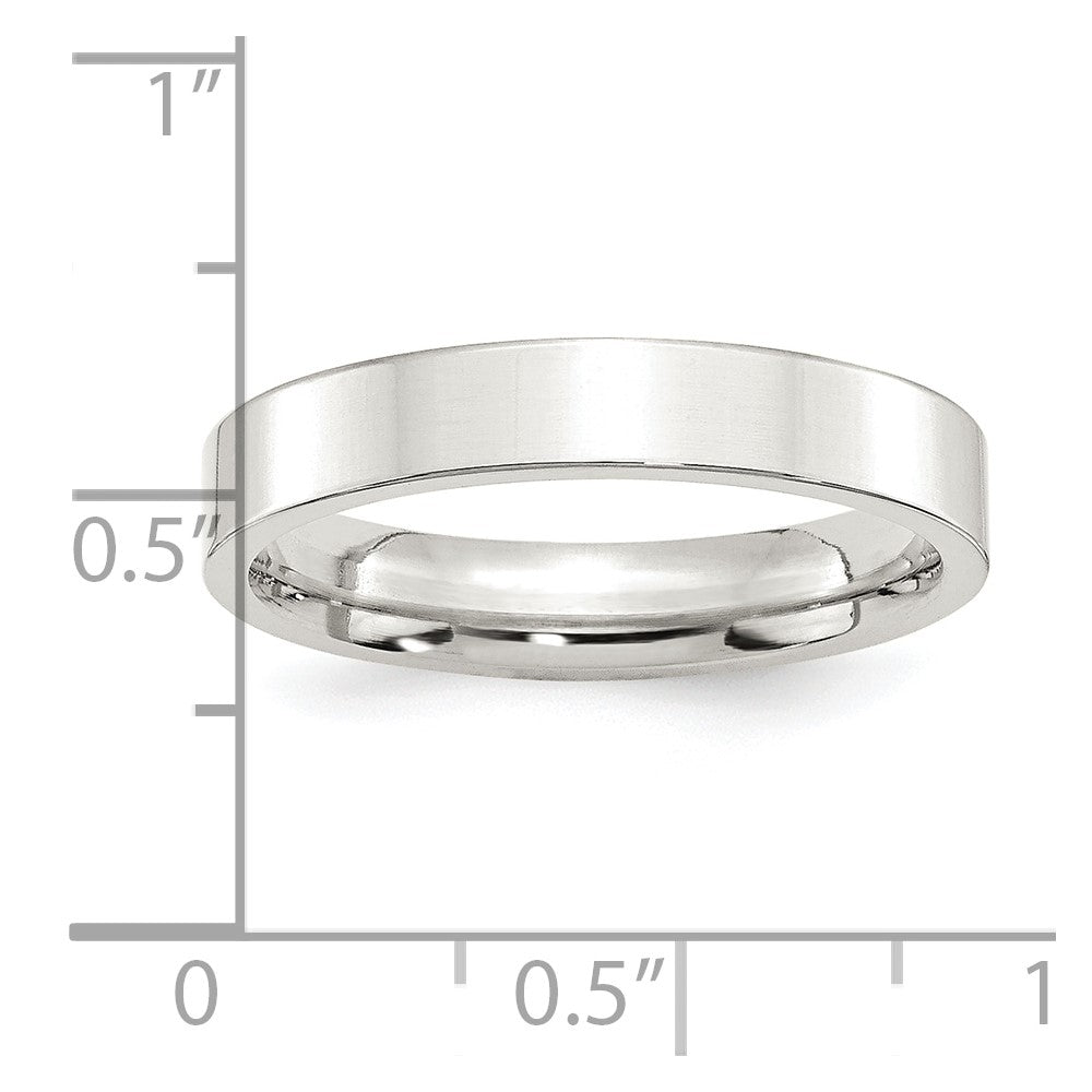 Sterling Silver 4mm Comfort Fit Flat Size 13 Band