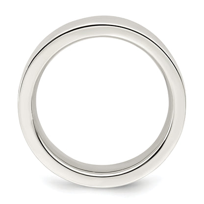 Sterling Silver 6mm Comfort Fit Flat Size 12.5 Band