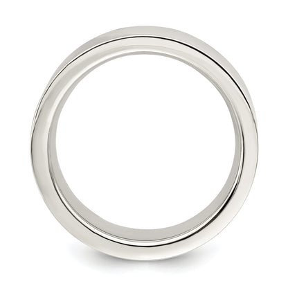 Sterling Silver 7mm Comfort Fit Flat Size 5.5 Band