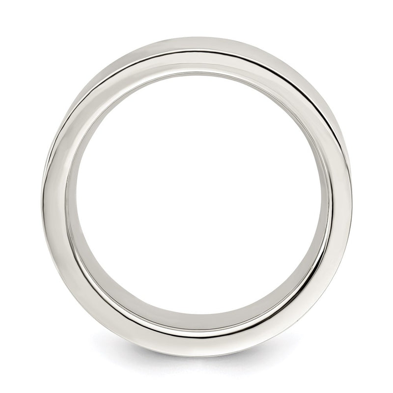 Sterling Silver 7mm Comfort Fit Flat Size 10.5 Band