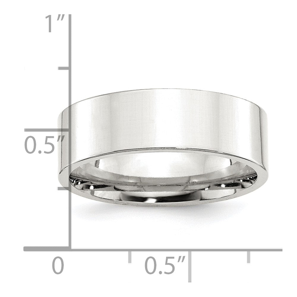 Sterling Silver 7mm Comfort Fit Flat Size 10.5 Band