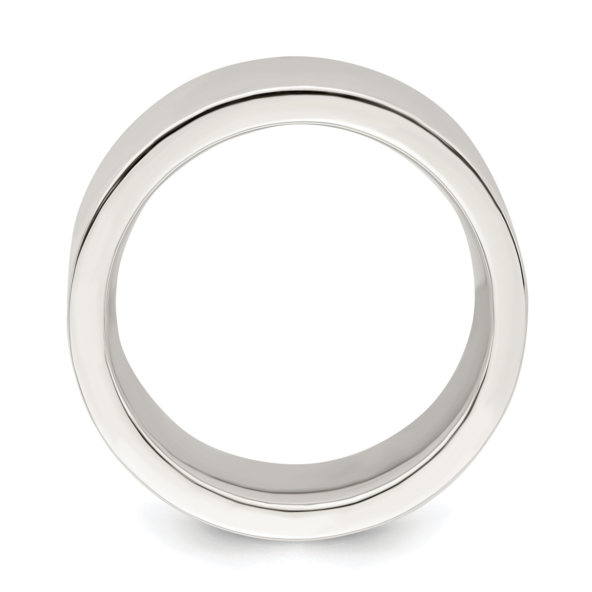 Sterling Silver 9mm Comfort Fit Flat Size 7.5 Band